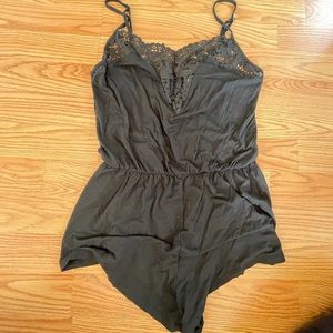 Victoria secret black sleep romper